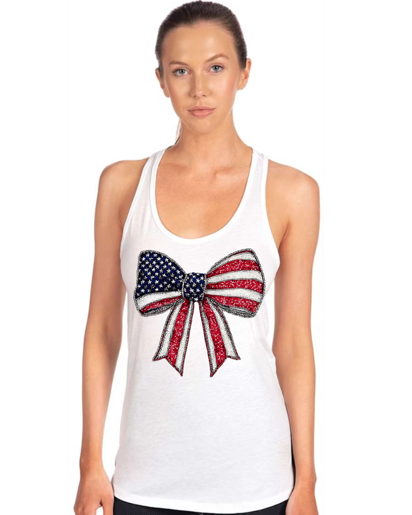Faux Bling American Bow Tank Top