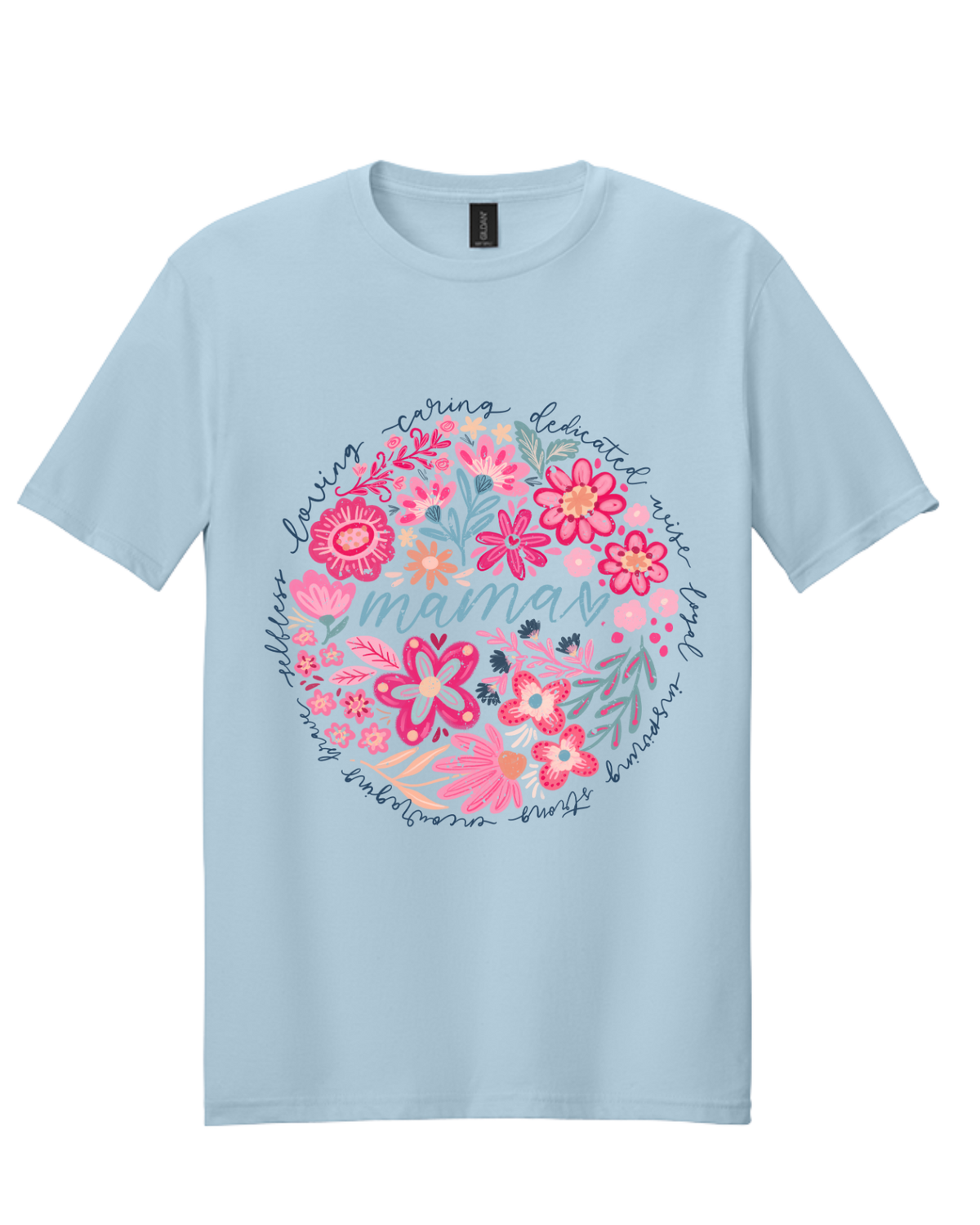 Boho Floral Mama Graphic Tee | Vintage-Inspired Mom Shirt | Feminine Boutique Mother’s Day Gift Tee