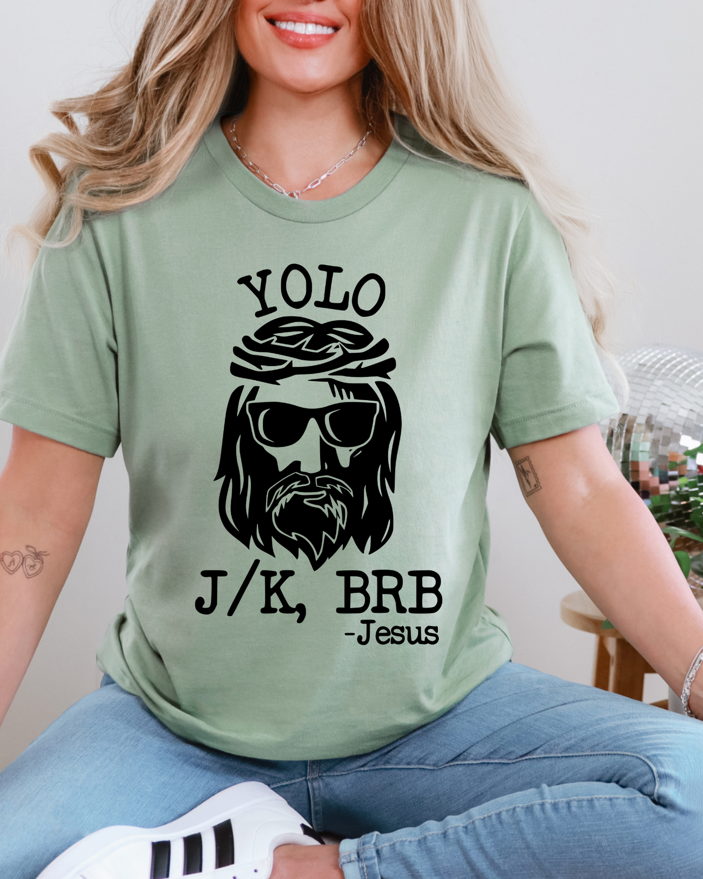 YOLO J/K BRB Jesus Tee – Funny Christian Humor Graphic T-Shirt