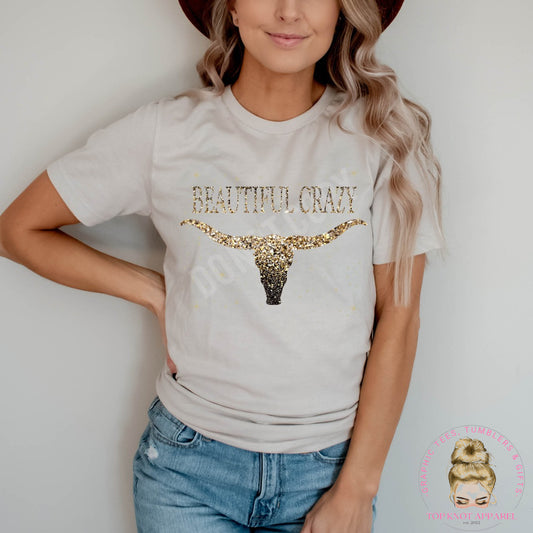 Beautiful Crazy Glitter Adult T-Shirt