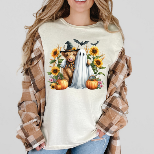 Highland Cow and Ghost T-Shirt