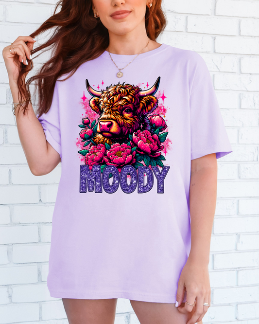 Highland Cow Moody Adult T-Shirt