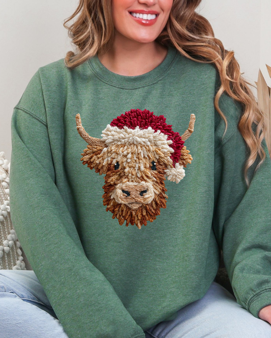 Highland Cow Christmas Sweatshirt