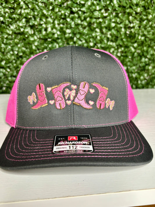 Cowgirl Boots Embroidered Hat
