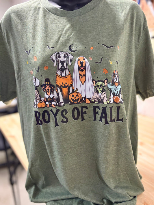 Boys of Fall Halloween Dog Tee