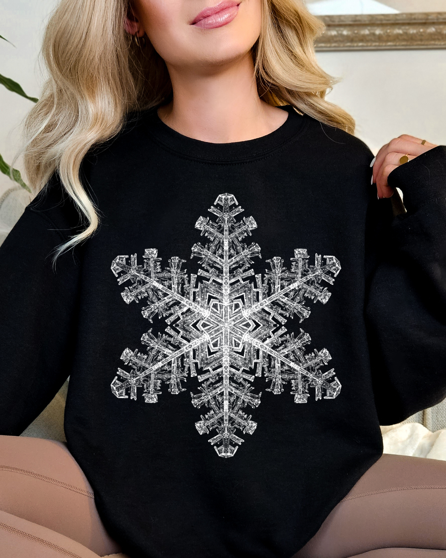 Frosted Crystal Snowflake Sweatshirt ❄️