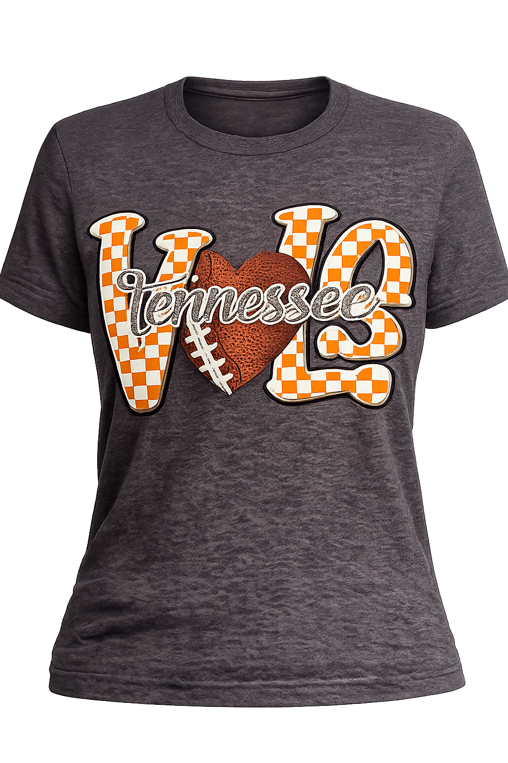 Tennessee LOVE Football Graphic Tee | Checkerboard Game Day Shirt