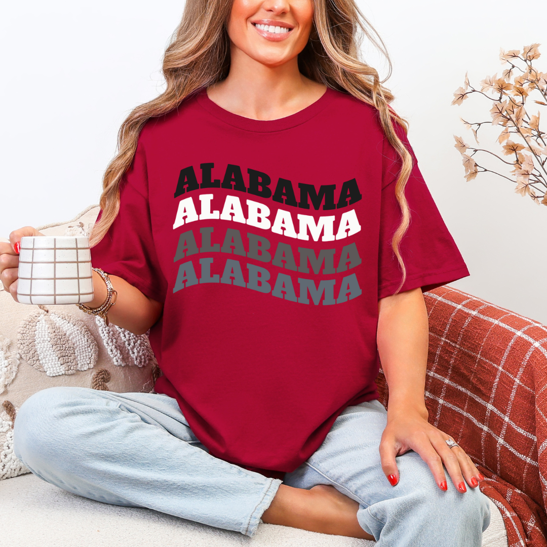 Alabama Wave Cardinal T-Shirt