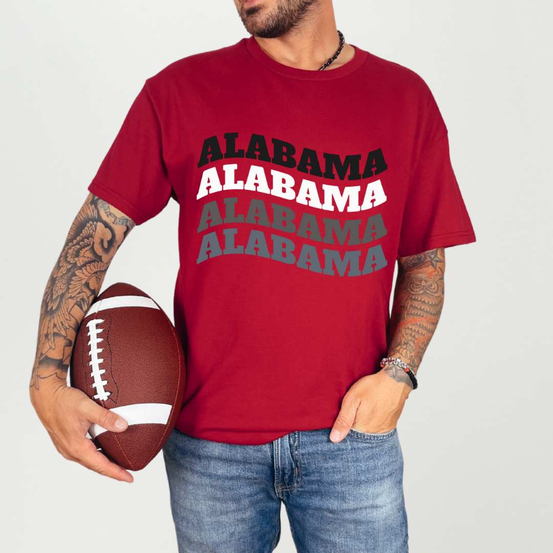 Alabama Wave Cardinal T-Shirt