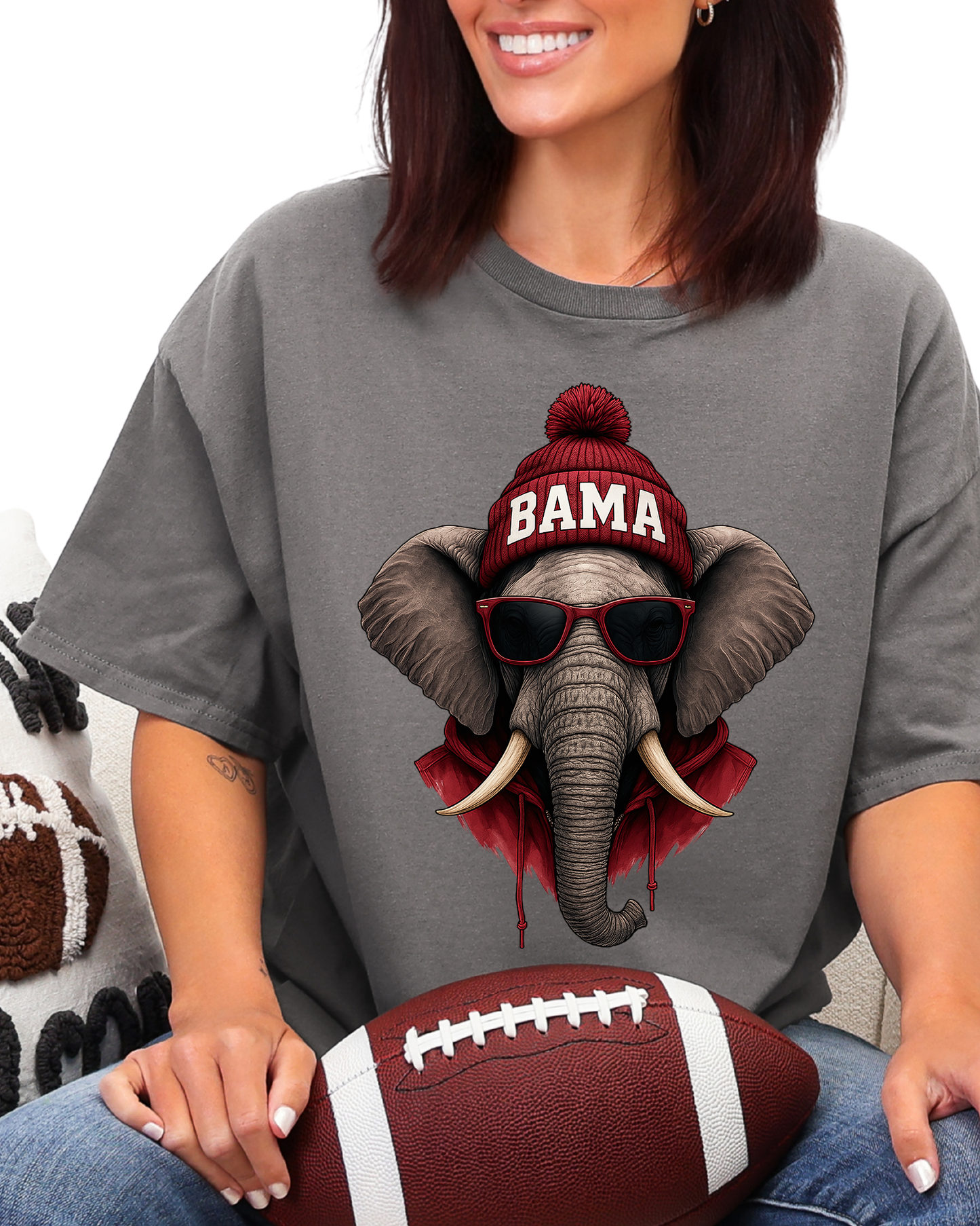 Bama Elephant Graphic Tee | Crimson Game Day Comfort Colors Shirt