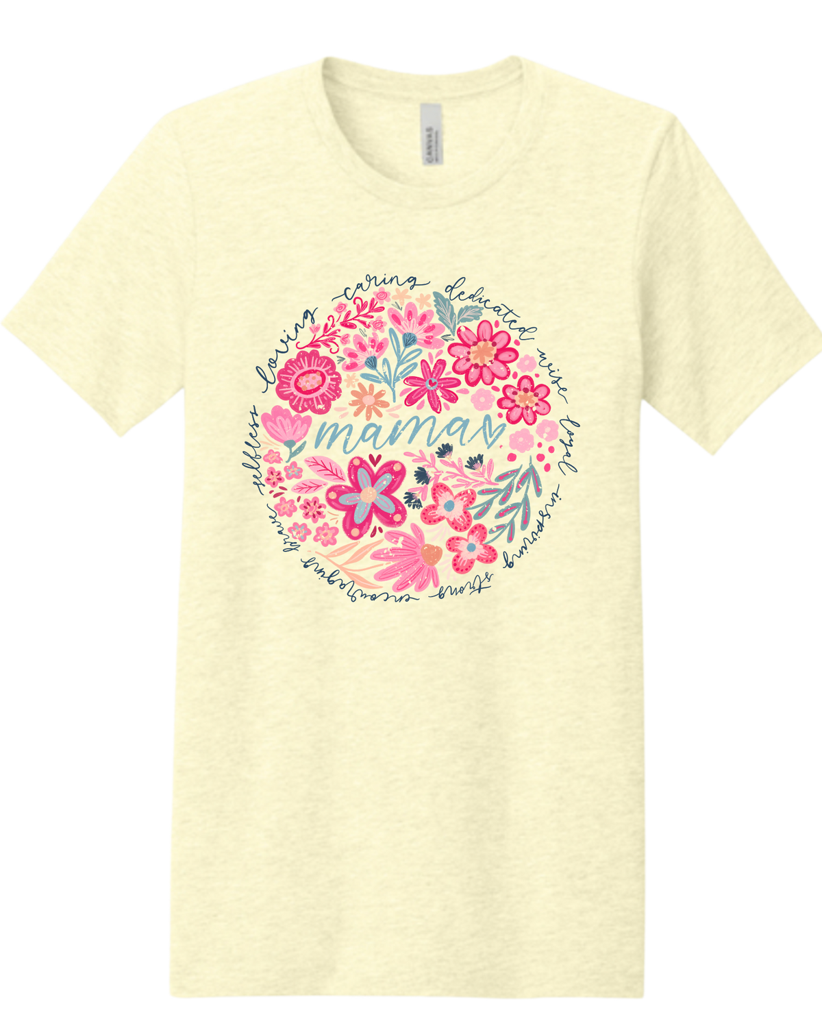 Boho Floral Mama Graphic Tee | Vintage-Inspired Mom Shirt | Feminine Boutique Mother’s Day Gift Tee