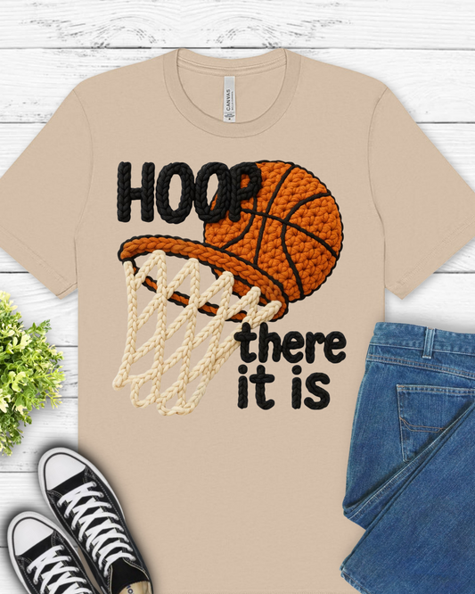 Hoop There It Is Tee – Retro Basketball Game Day Graphic T-Shirt