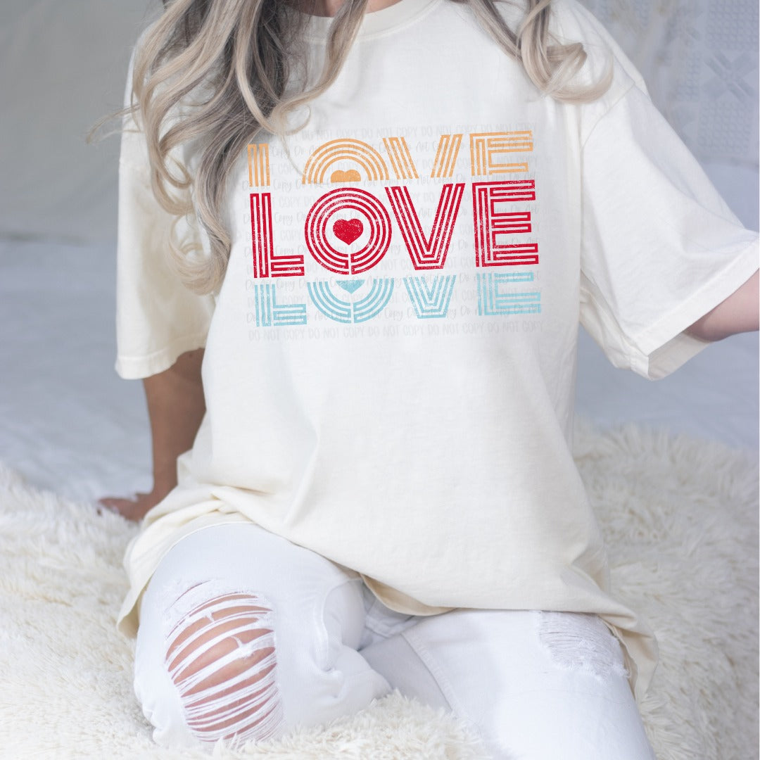 LOVE Stacked Adult T-Shirt