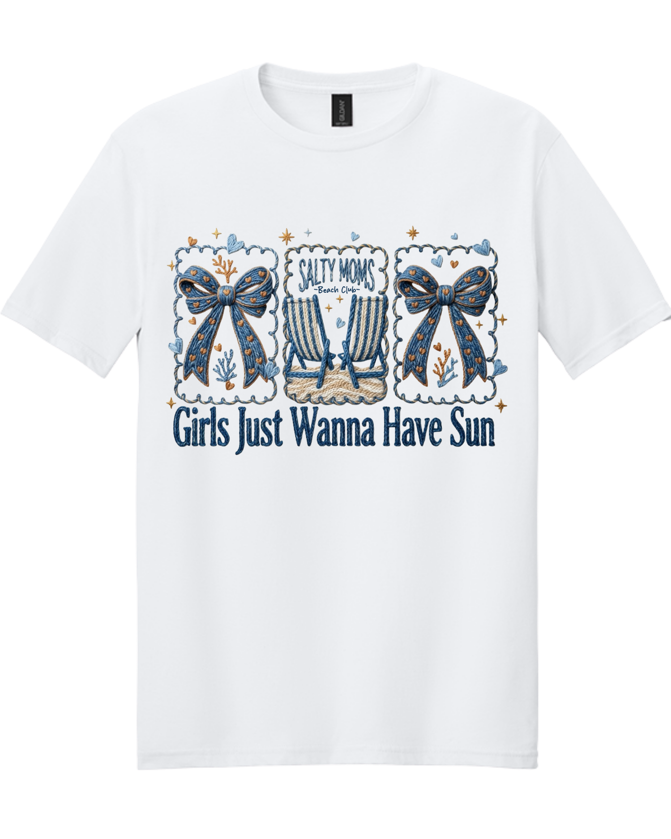 Salty Moms Beach Club Graphic Tee | Coastal Mama Shirt | Girls Just Wanna Have Sun Boutique Tee