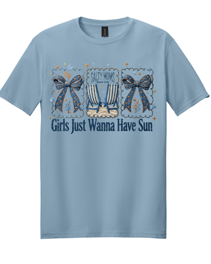 Salty Moms Beach Club Graphic Tee | Coastal Mama Shirt | Girls Just Wanna Have Sun Boutique Tee