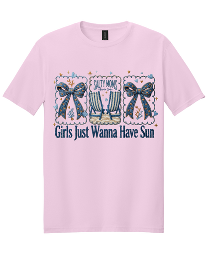 Salty Moms Beach Club Graphic Tee | Coastal Mama Shirt | Girls Just Wanna Have Sun Boutique Tee