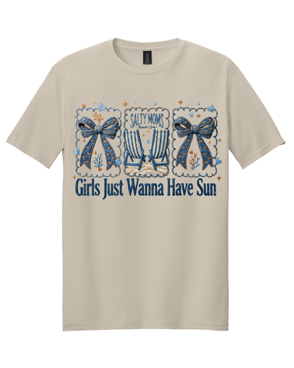 Salty Moms Beach Club Graphic Tee | Coastal Mama Shirt | Girls Just Wanna Have Sun Boutique Tee