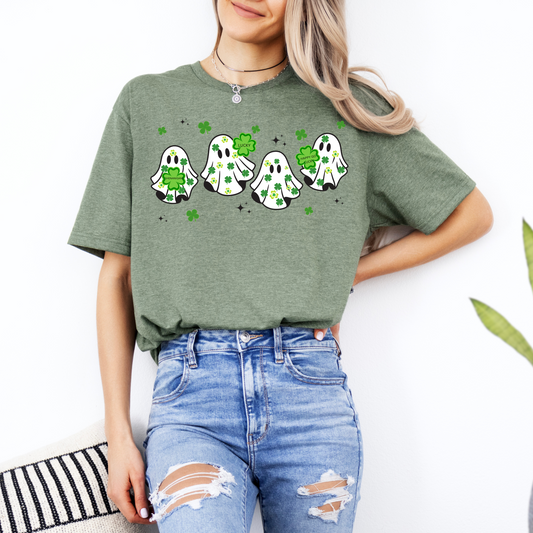 Shamrock Ghosts Adult T-shirt