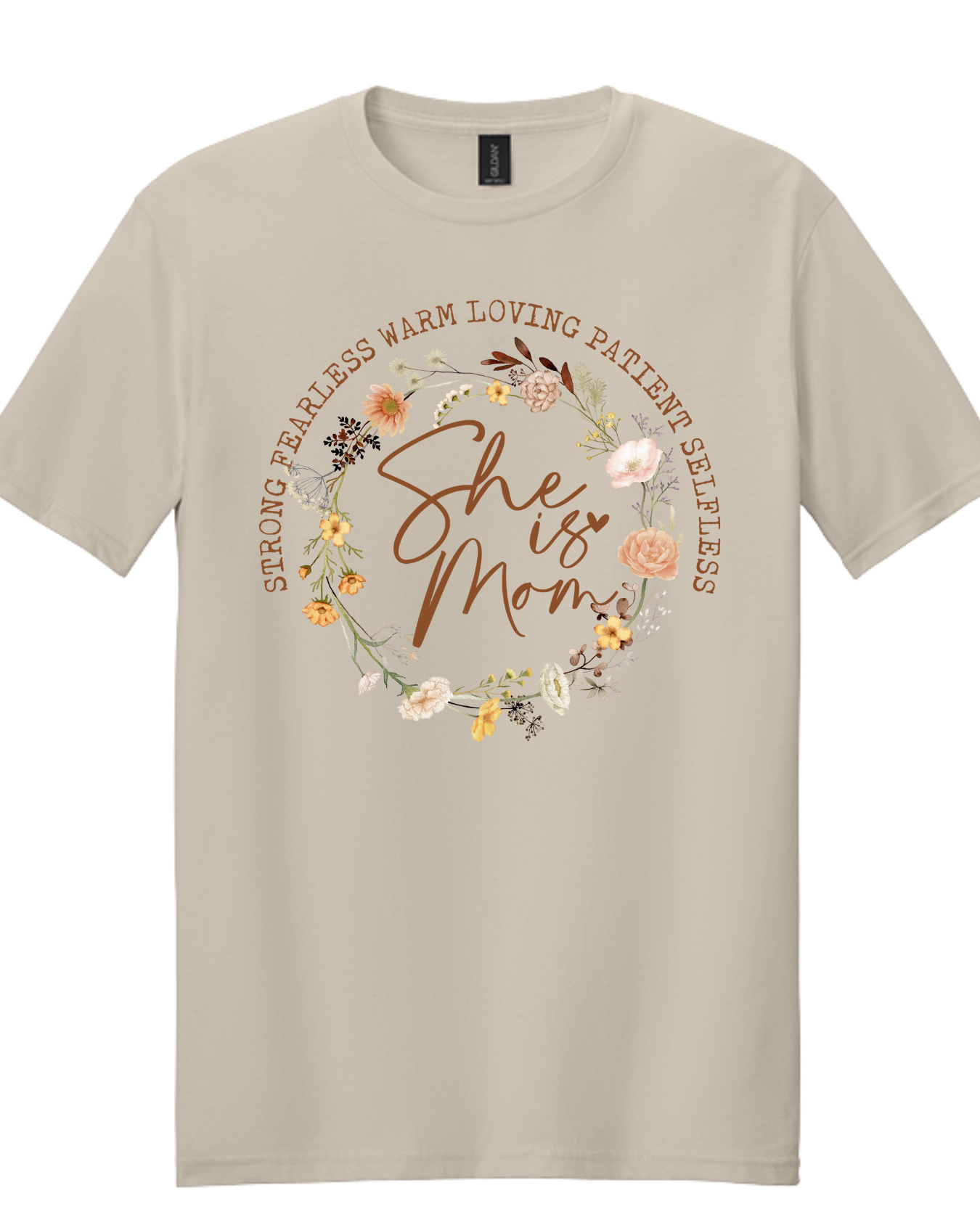 She is Mom Floral Faith Graphic Tee | Proverbs 31 Inspired Mama Shirt | Christian Mother’s Day Boutique Tee