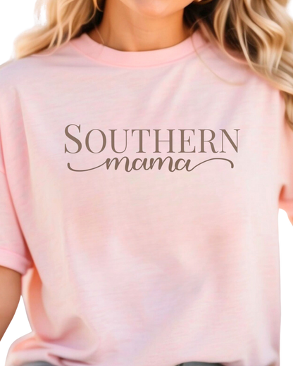 Southern Mama Graphic Tee | Minimalist Southern Lifestyle Shirt | Neutral Boutique Mom Tee
