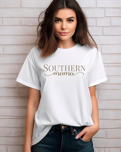 Southern Mama Graphic Tee | Minimalist Southern Lifestyle Shirt | Neutral Boutique Mom Tee