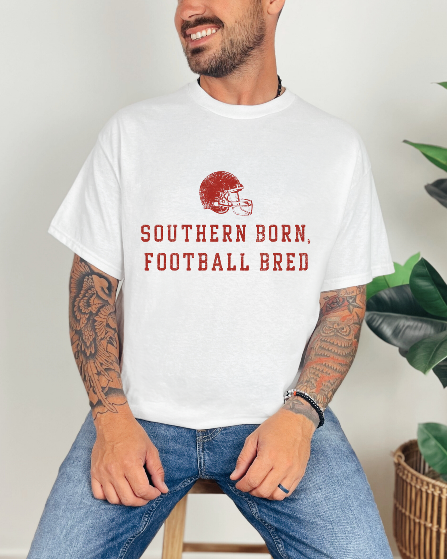 Southern Born, Football Bred | Southern Football Graphic Tee