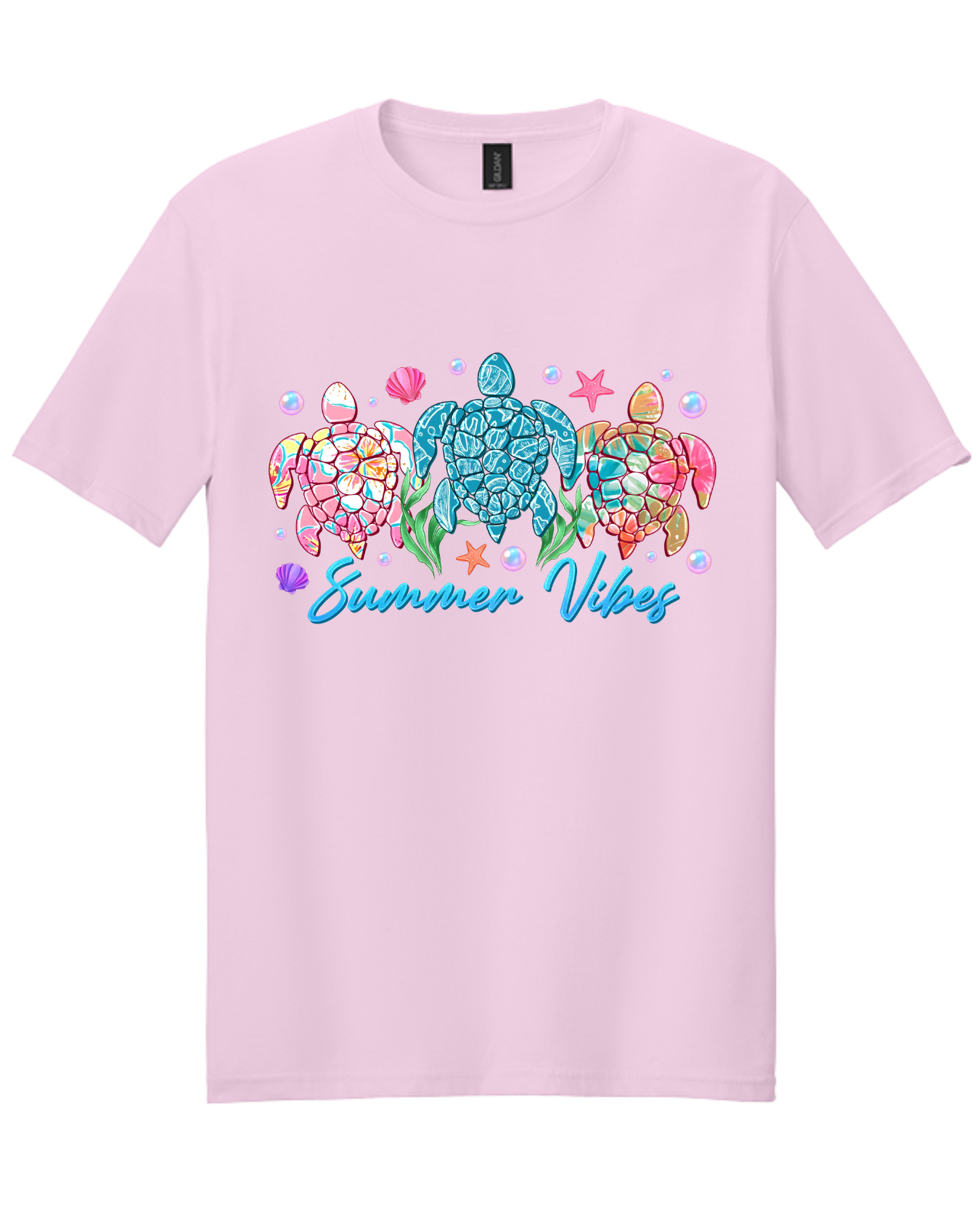 Summer Vibes Sea Turtle Graphic Tee | Colorful Coastal Inspired Shirt | Tropical Beach Boutique Tee
