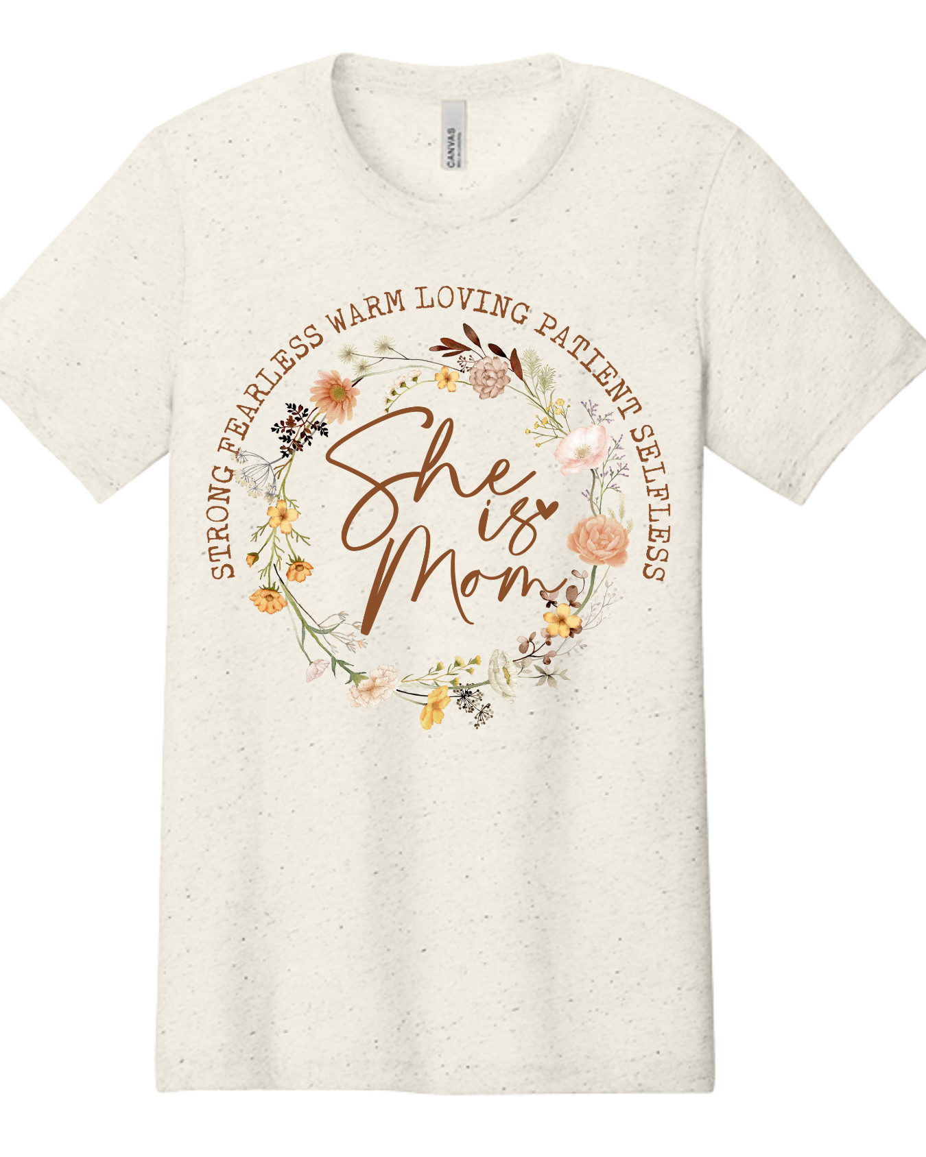 She is Mom Floral Faith Graphic Tee | Proverbs 31 Inspired Mama Shirt | Christian Mother’s Day Boutique Tee