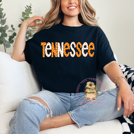 TN Orange and White Adult T-Shirt