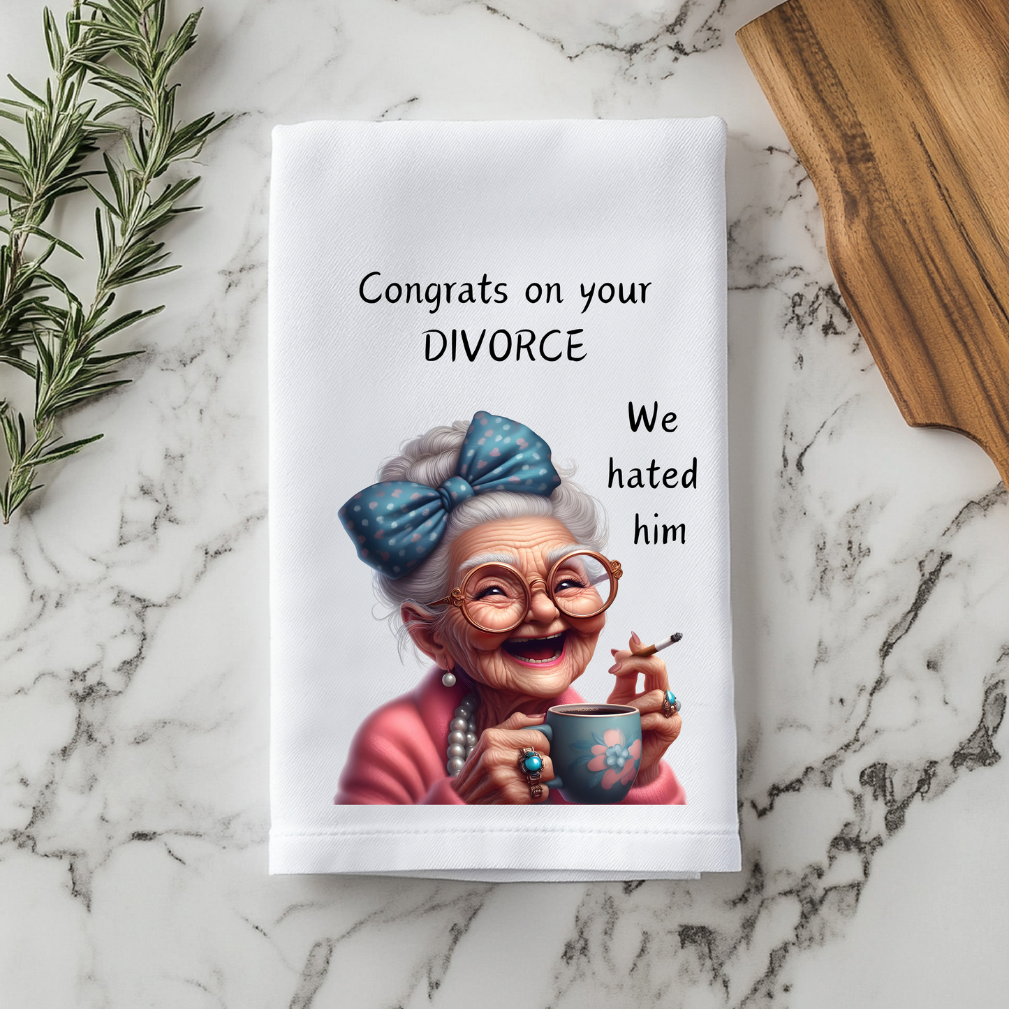 Congrats On Your Divorce Kitchen Towel