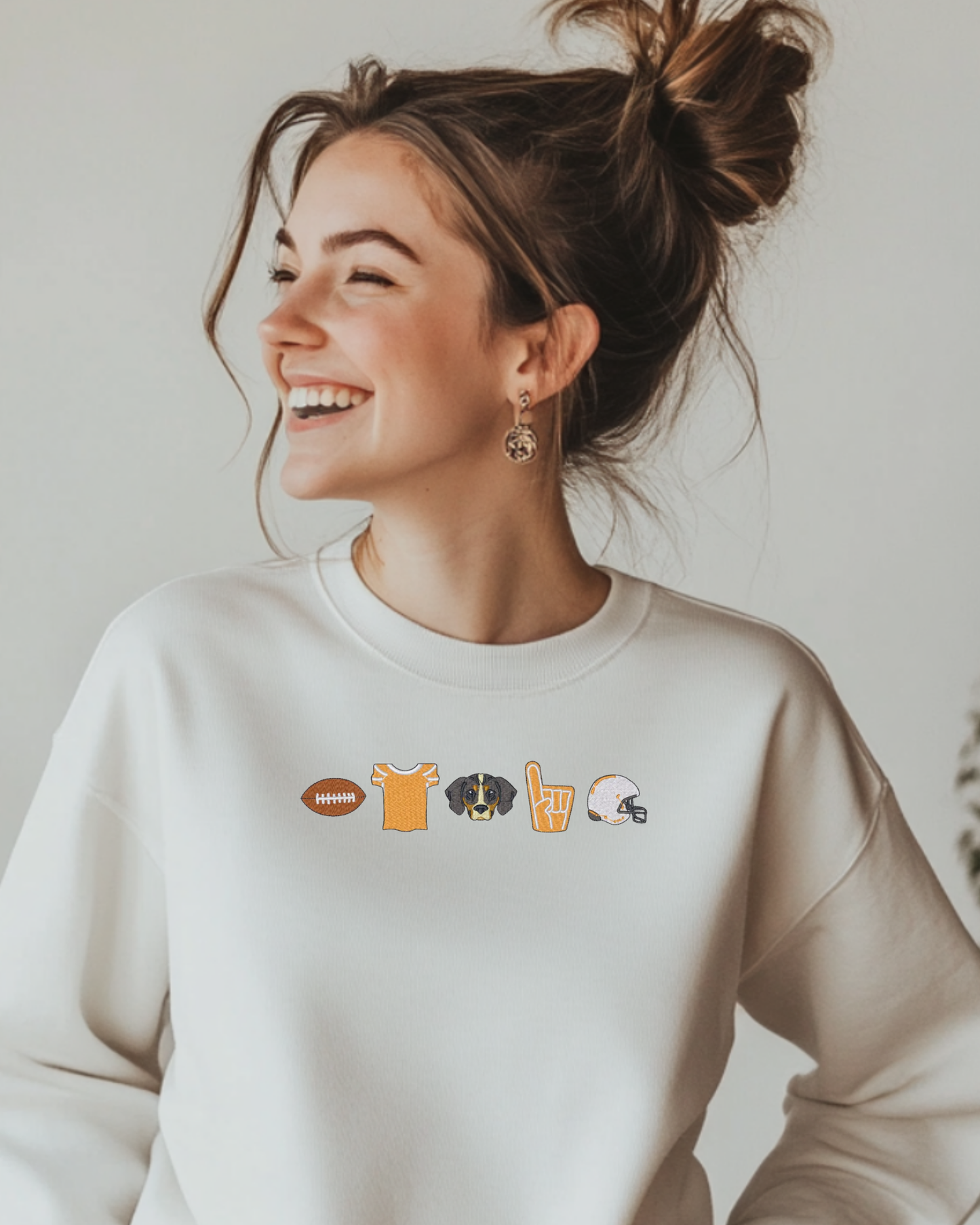 Tennessee Football Icons Embroidered Crewneck | Game Day Sweatshirt