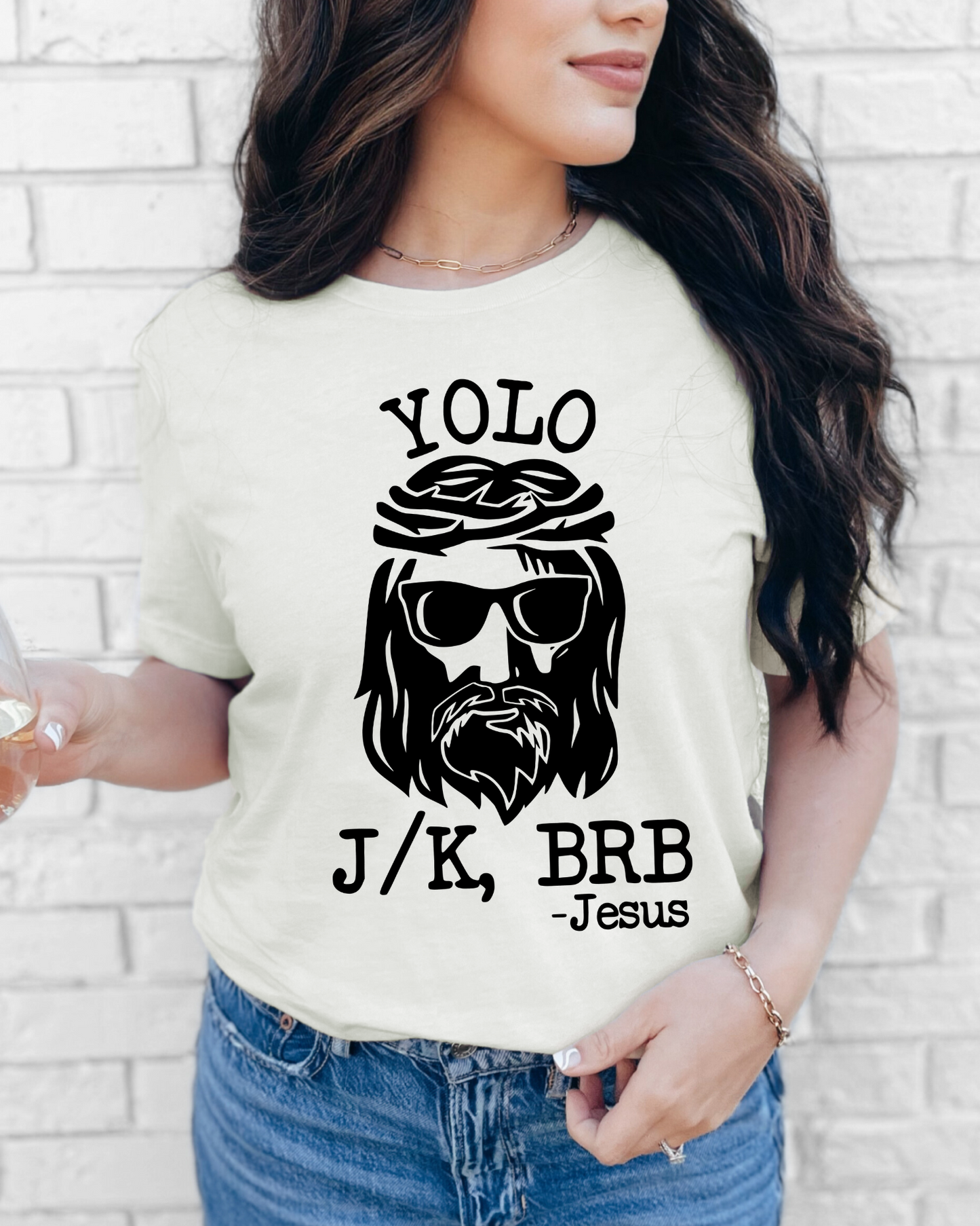 YOLO J/K BRB Jesus Tee – Funny Christian Humor Graphic T-Shirt
